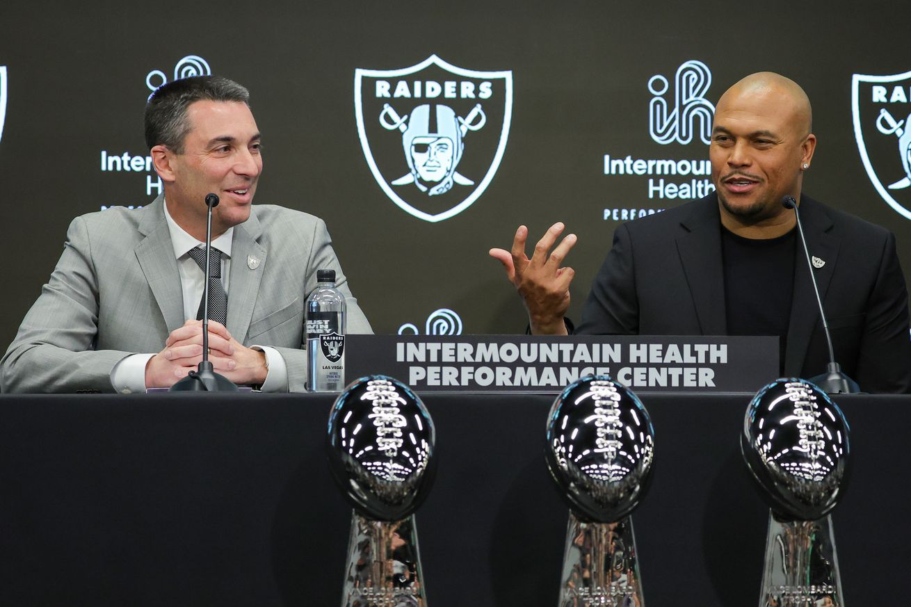 Las Vegas Raiders Introduce Antonio Pierce As Head Coach, Tom Telesco As General Manager